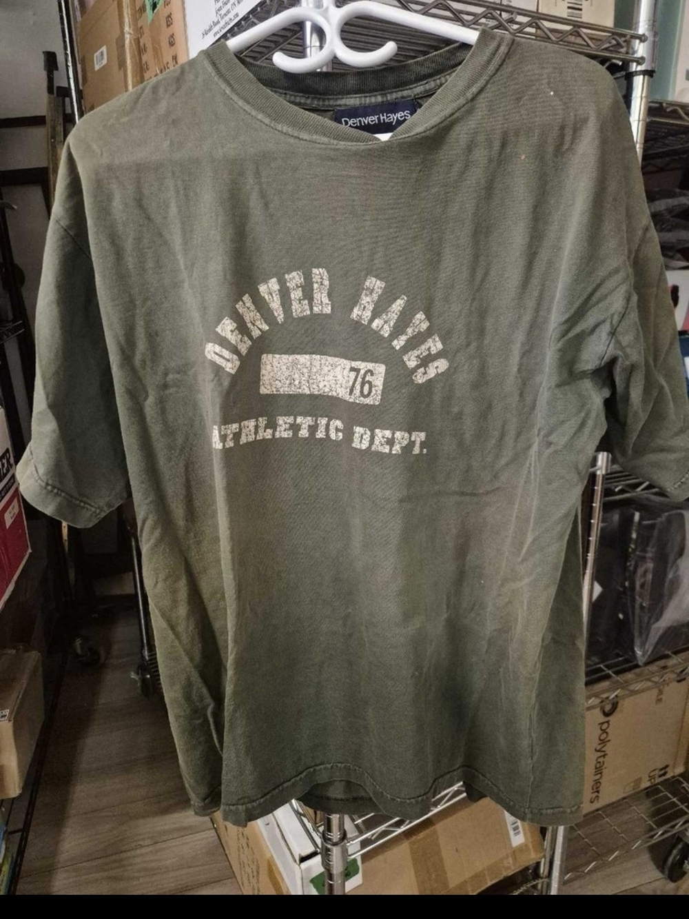 Denver Hayes Men's Large Olive Tee (K19)